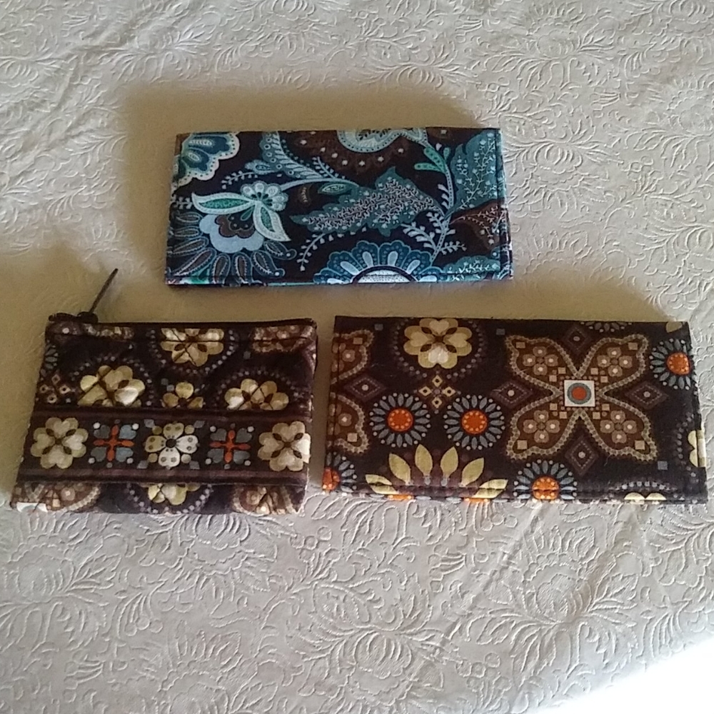 Vera Bradley... 2 checkbook covers & 1 change purs